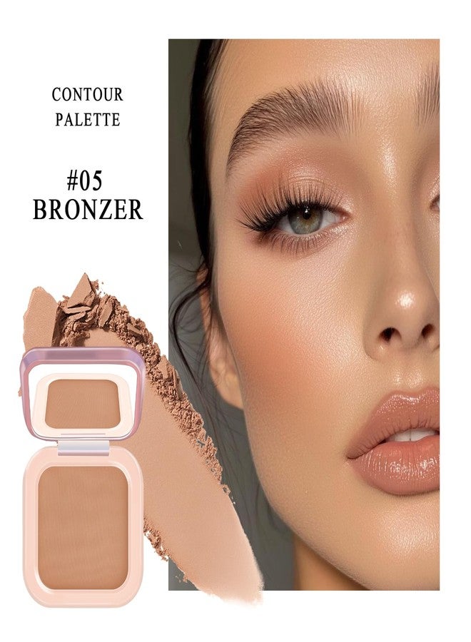 FREEORR Contour Powder Palette, Matte Smooth Texture Ultra-fine Lightweight Blendable Pressed Powder, Multiuse Baked Contour for Face Sculpting Makeup-BRONZER - Image 4
